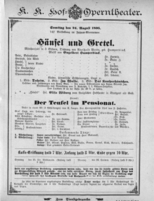 Theaterzettel (Oper und Burgtheater in Wien) 18950824 Seite: 1