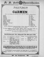 Theaterzettel (Oper und Burgtheater in Wien) 18950826 Seite: 1