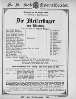 Theaterzettel (Oper und Burgtheater in Wien) 18950828 Seite: 1