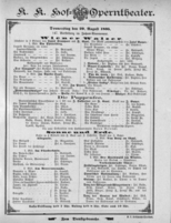 Theaterzettel (Oper und Burgtheater in Wien) 18950829 Seite: 1