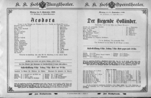 Theaterzettel (Oper und Burgtheater in Wien) 18950902 Seite: 1