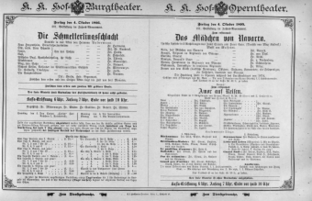 Theaterzettel (Oper und Burgtheater in Wien) 18951004 Seite: 1