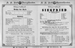 Theaterzettel (Oper und Burgtheater in Wien) 18951012 Seite: 1