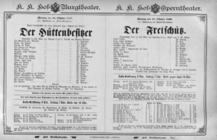 Theaterzettel (Oper und Burgtheater in Wien) 18951014 Seite: 1