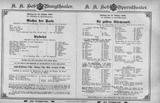 Theaterzettel (Oper und Burgtheater in Wien) 18951015 Seite: 1