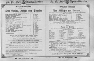 Theaterzettel (Oper und Burgtheater in Wien) 18951028 Seite: 1