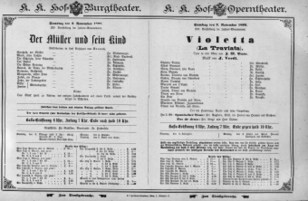 Theaterzettel (Oper und Burgtheater in Wien) 18951102 Seite: 1