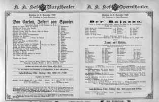 Theaterzettel (Oper und Burgtheater in Wien) 18951109 Seite: 1