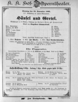 Theaterzettel (Oper und Burgtheater in Wien) 18951110 Seite: 1
