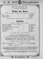 Theaterzettel (Oper und Burgtheater in Wien) 18951115 Seite: 1
