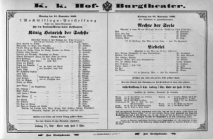 Theaterzettel (Oper und Burgtheater in Wien) 18951124 Seite: 1