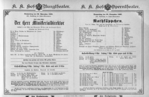 Theaterzettel (Oper und Burgtheater in Wien) 18951128 Seite: 1