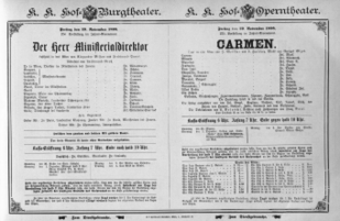 Theaterzettel (Oper und Burgtheater in Wien) 18951129 Seite: 1