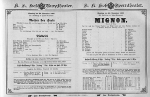 Theaterzettel (Oper und Burgtheater in Wien) 18951130 Seite: 1