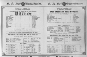 Theaterzettel (Oper und Burgtheater in Wien) 18951202 Seite: 1