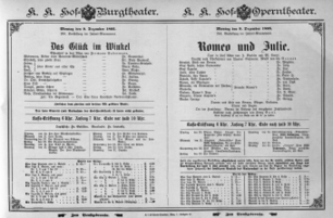 Theaterzettel (Oper und Burgtheater in Wien) 18951209 Seite: 1