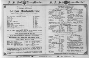 Theaterzettel (Oper und Burgtheater in Wien) 18951210 Seite: 1