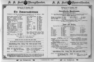 Theaterzettel (Oper und Burgtheater in Wien) 18951213 Seite: 1