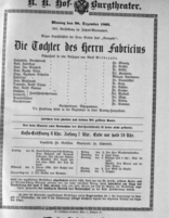 Theaterzettel (Oper und Burgtheater in Wien) 18951230 Seite: 1