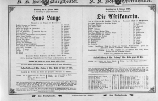 Theaterzettel (Oper und Burgtheater in Wien) 18960104 Seite: 1