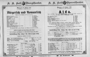 Theaterzettel (Oper und Burgtheater in Wien) 18960113 Seite: 1