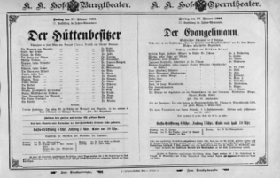 Theaterzettel (Oper und Burgtheater in Wien) 18960117 Seite: 1