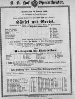Theaterzettel (Oper und Burgtheater in Wien) 18960215 Seite: 1