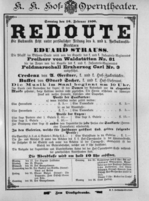 Theaterzettel (Oper und Burgtheater in Wien) 18960216 Seite: 1