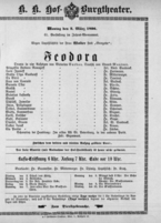 Theaterzettel (Oper und Burgtheater in Wien) 18960302 Seite: 1
