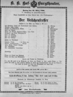 Theaterzettel (Oper und Burgtheater in Wien) 18960313 Seite: 1