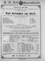 Theaterzettel (Oper und Burgtheater in Wien) 18960405 Seite: 1