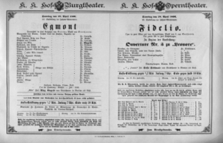 Theaterzettel (Oper und Burgtheater in Wien) 18960418 Seite: 1