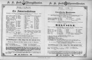Theaterzettel (Oper und Burgtheater in Wien) 18960513 Seite: 1