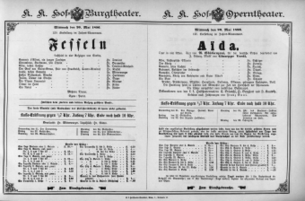 Theaterzettel (Oper und Burgtheater in Wien) 18960520 Seite: 1