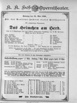 Theaterzettel (Oper und Burgtheater in Wien) 18960524 Seite: 1