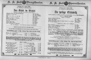 Theaterzettel (Oper und Burgtheater in Wien) 18960602 Seite: 1