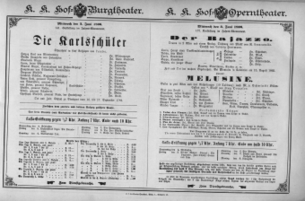 Theaterzettel (Oper und Burgtheater in Wien) 18960603 Seite: 1