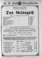 Theaterzettel (Oper und Burgtheater in Wien) 18960620 Seite: 1