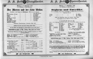 Theaterzettel (Oper und Burgtheater in Wien) 18960907 Seite: 1