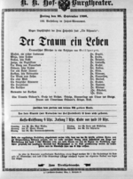 Theaterzettel (Oper und Burgtheater in Wien) 18960925 Seite: 1