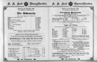 Theaterzettel (Oper und Burgtheater in Wien) 18960925 Seite: 2