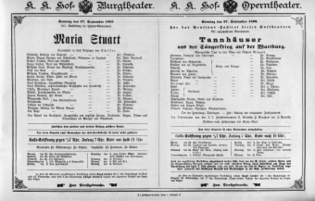 Theaterzettel (Oper und Burgtheater in Wien) 18960927 Seite: 1