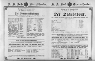 Theaterzettel (Oper und Burgtheater in Wien) 18960928 Seite: 1