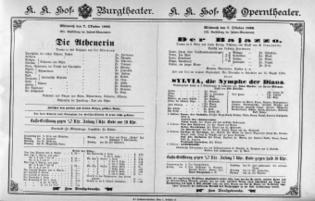 Theaterzettel (Oper und Burgtheater in Wien) 18961007 Seite: 1