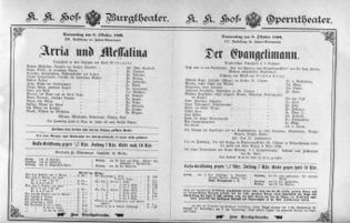 Theaterzettel (Oper und Burgtheater in Wien) 18961008 Seite: 1
