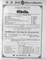 Theaterzettel (Oper und Burgtheater in Wien) 18961018 Seite: 1