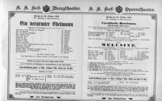 Theaterzettel (Oper und Burgtheater in Wien) 18961030 Seite: 1
