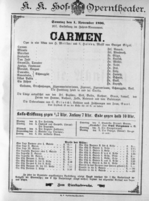 Theaterzettel (Oper und Burgtheater in Wien) 18961101 Seite: 1