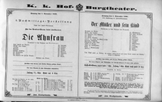 Theaterzettel (Oper und Burgtheater in Wien) 18961101 Seite: 2