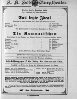 Theaterzettel (Oper und Burgtheater in Wien) 18961208 Seite: 1